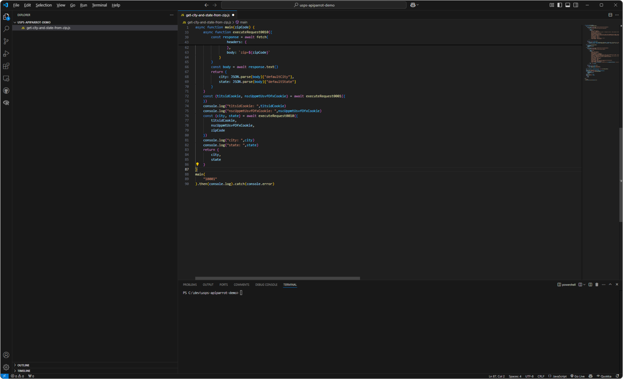 Export Function Node